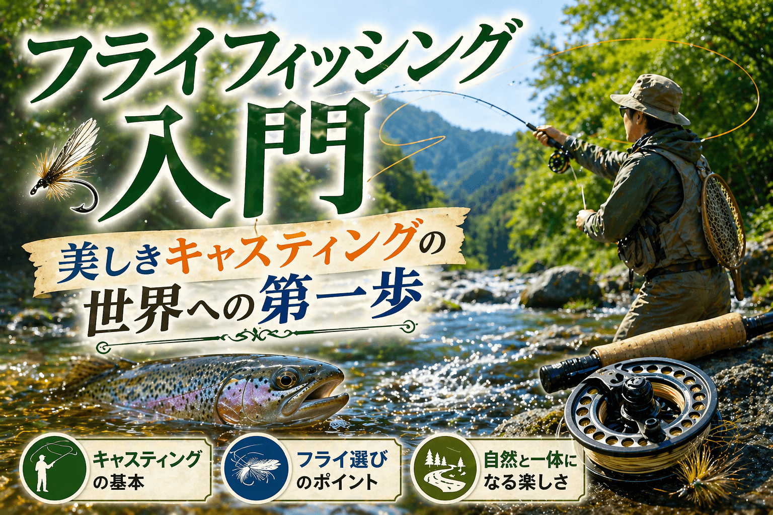 フライフィッシング入門|美しきキャスティングの世界への第一歩