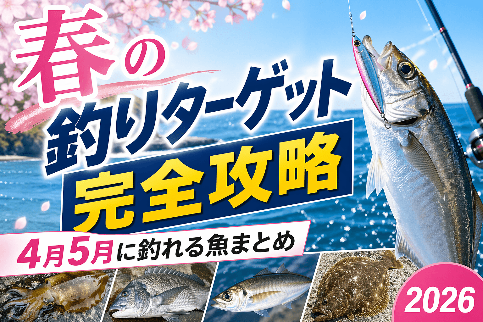 春の釣りターゲット完全攻略|4月5月に釣れる魚まとめ2026