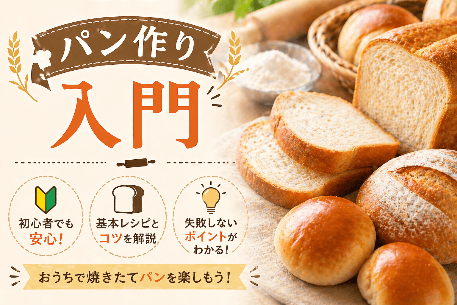 パン作り入門|初心者でも失敗しない基本レシピと成功のコツを解説