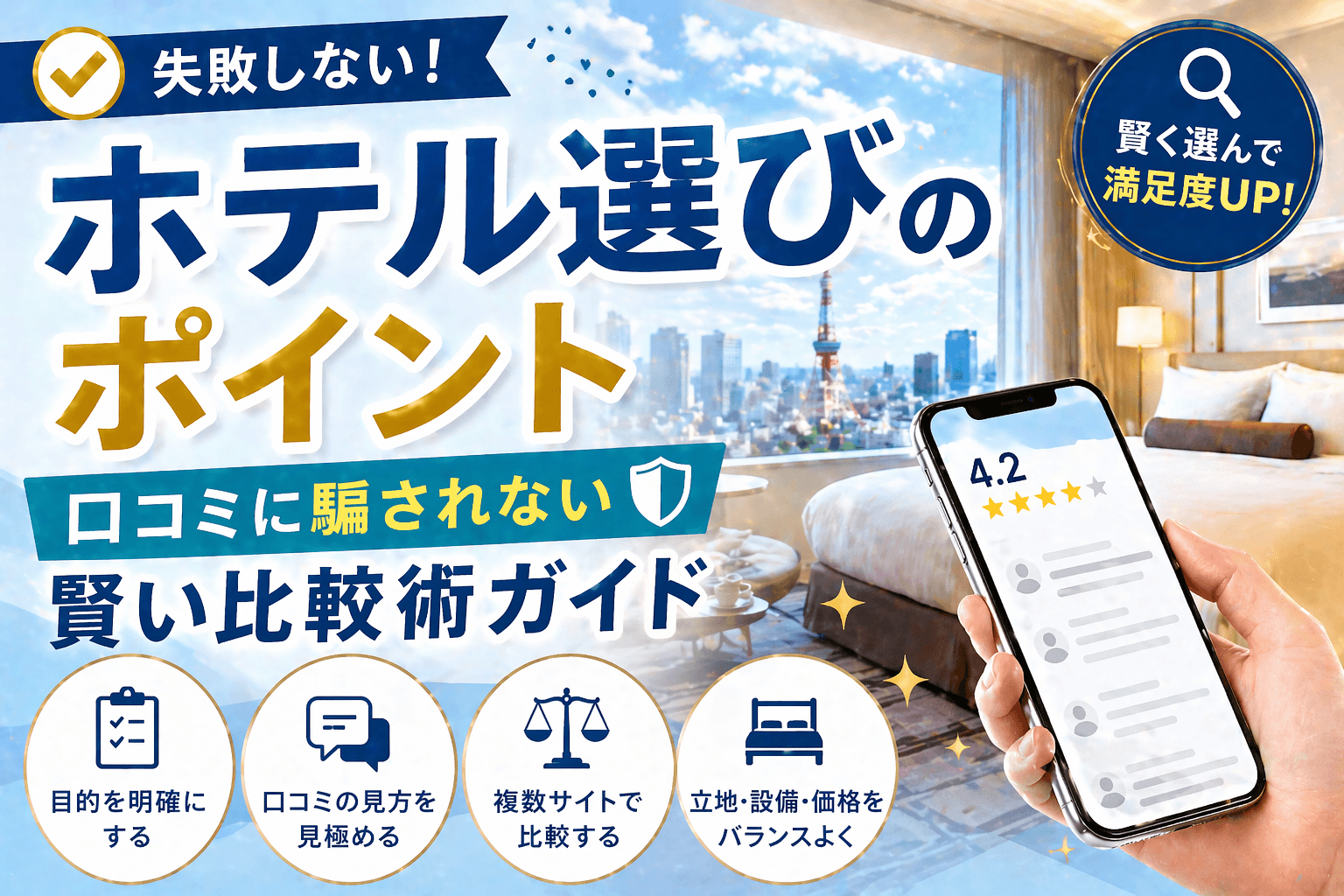 ホテル選びのポイント|口コミに騙されない賢い比較術ガイド