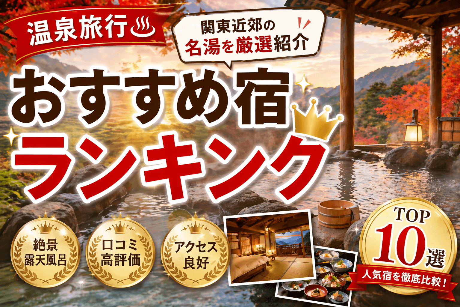 温泉旅行おすすめ宿ランキング|関東近郊の名湯を厳選紹介